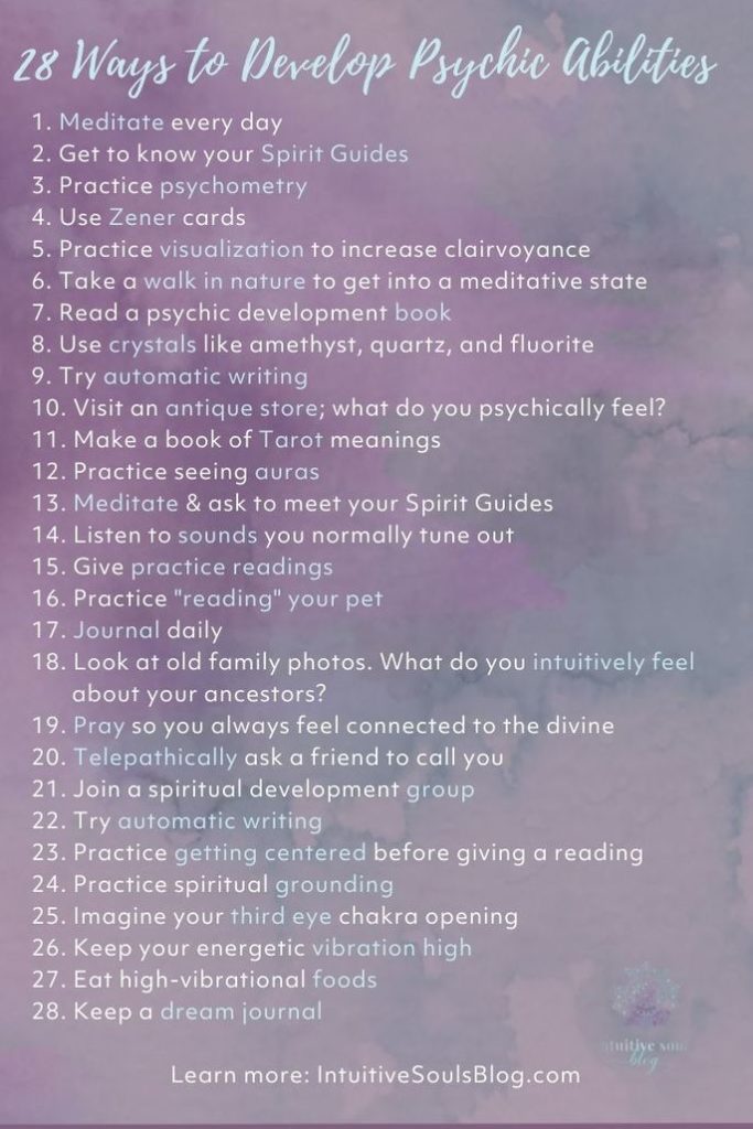 28 ways to develop psychic abilities cheat sheet