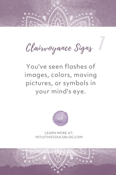 signs you're clairvoyant