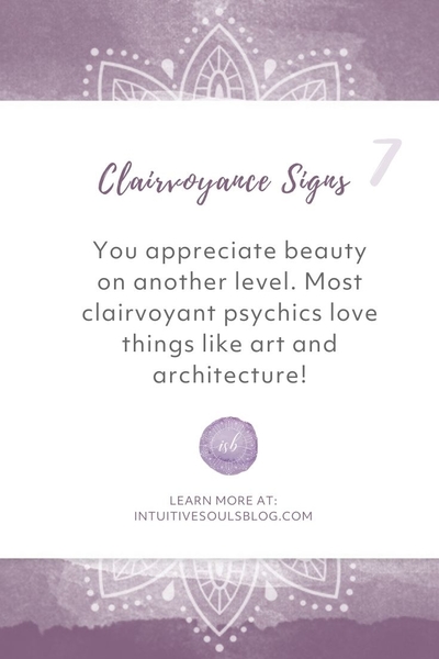 clairvoyant psychic signs