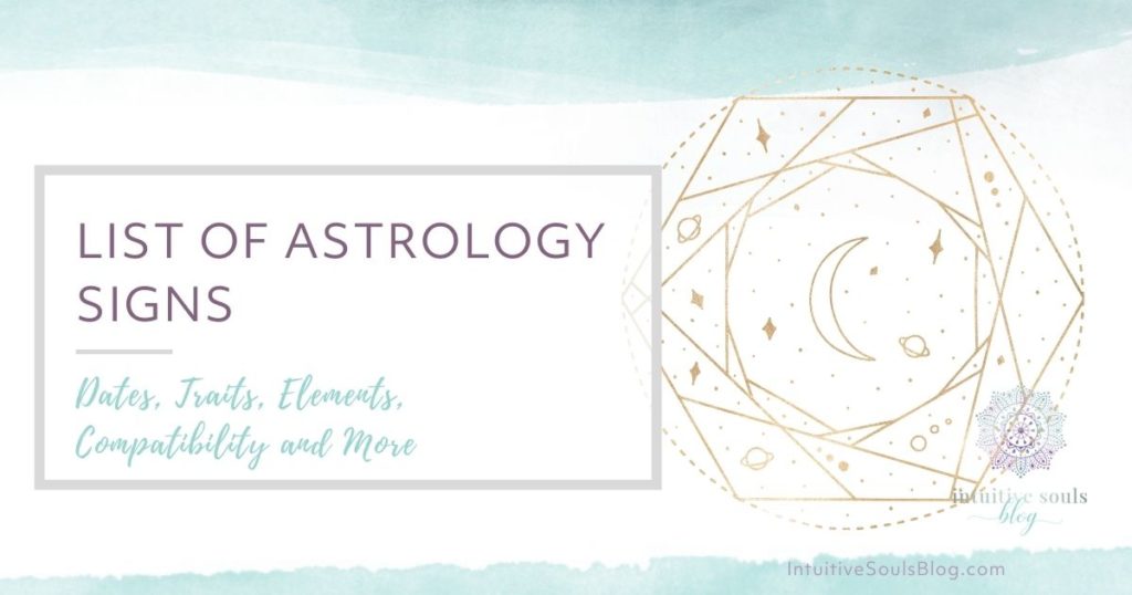 list of astrology signs
