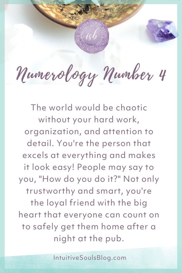 numerology number 4 personality traits