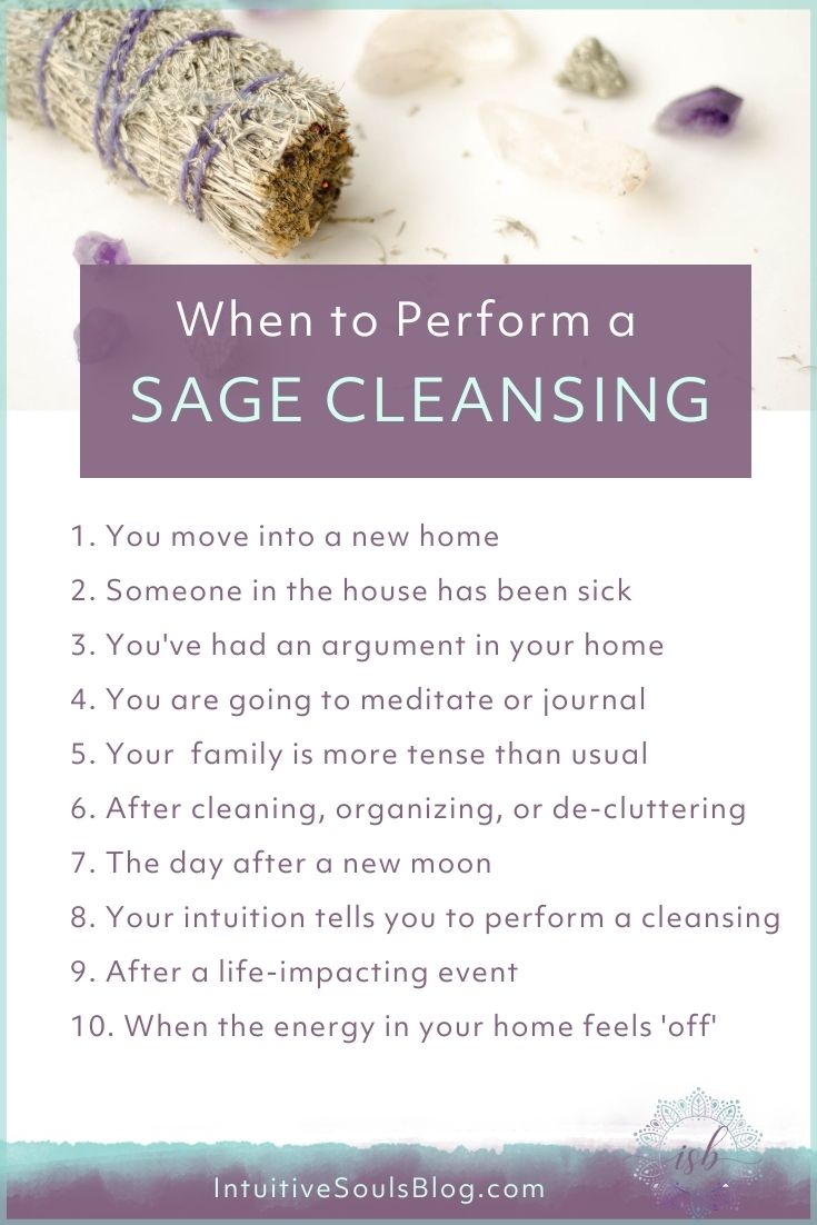 when to do a sage cleansing